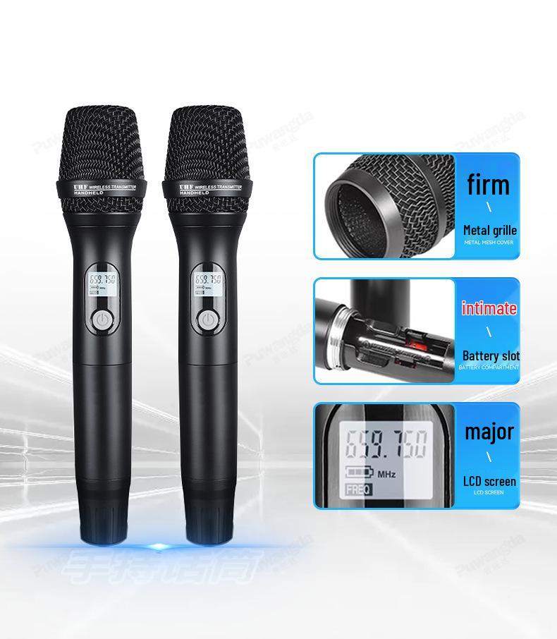 UHF Wireless Gooseneck Headset Microphone - 1-to-4 Infrared Frequency Matching for Conferences & Training Rooms
