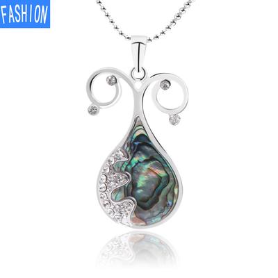 Claw Set Water Drill Natural Abalone Shell Pendant Pomegranate Shape Female Hand Set Shell Necklace