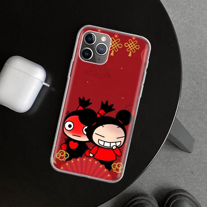 Cute Cartoon Pucca Garu Phone Case Cover for iPhone 11 12 13 Mini 14 15 Plus 16 Pro Max 17 Air 7 8 + SE Art Customized Fundas 11