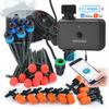 20FT 1/2" Schlauch 5G Dual-Frequenz Gartenbewässerungs-Timer-Kit 1/4" Einstellbarer Sprinkler Fernbedienung Automatisches Bewässerungssystem