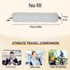 Fillable Travel Neck Pillow Neck Support Light-blocking Airplane Neck Pillow Adjustable with Storage Pouch