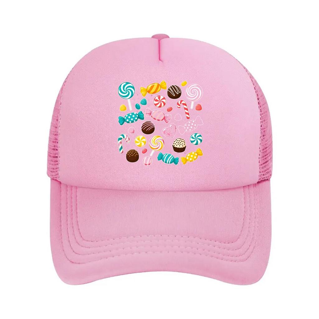 Playful Sweet Treats Sticker Collect Mesh Baseball Cap Hip Hop