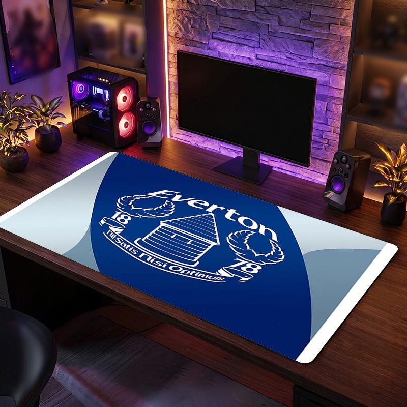 Tappetino per Mouse Grande Stampa Calcio Everton, Tappetino Esteso Antiscivolo per Scrivania da Gioco per Ufficio Casa