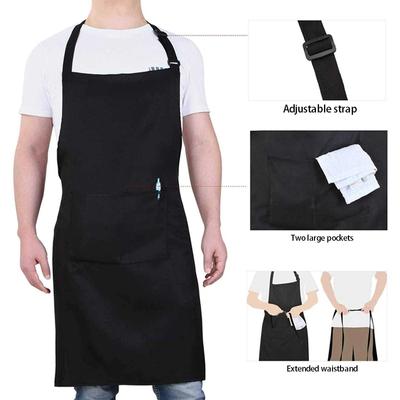1 x Küchenschürze mit Taschen für Männer und Frauen, öl- und schmutzabweisend