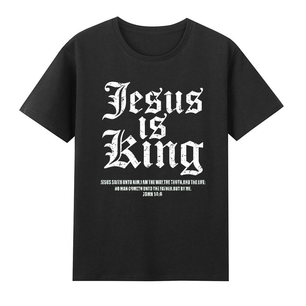 Jesus Is King Christian Faith Bible God Church Religious Vintage Unisexs Tshirt S