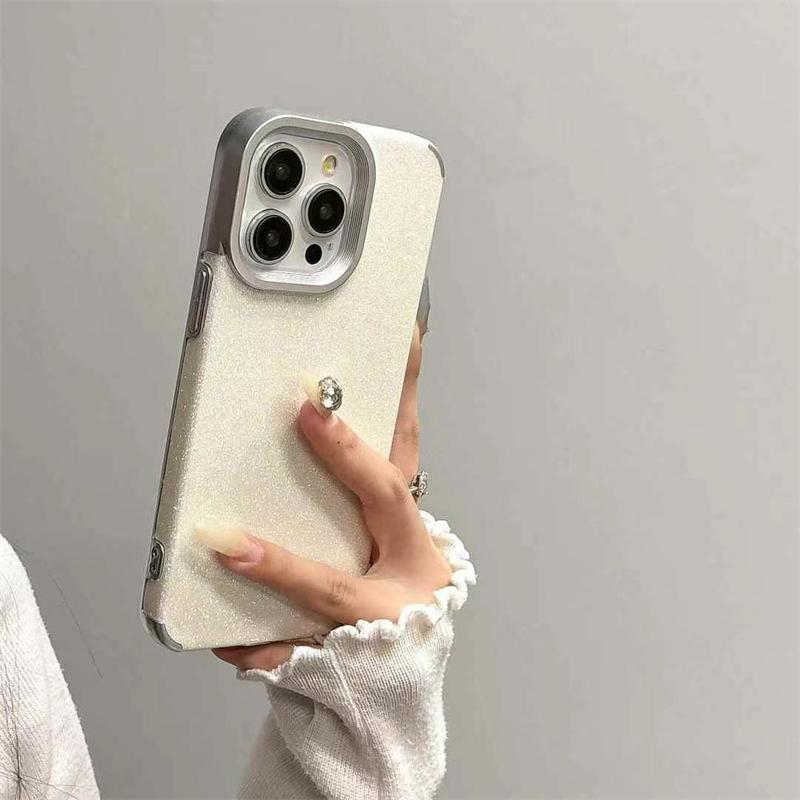 Husă de telefon de lux, cu sclipici, strălucitoare, de culoare solidă, pentru iPhone 16 15 14 13 12 Pro Max 14 15 Plus 11 Husă moale de modă