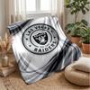 Las Vegas Raiders Flanell Fleece Decke Gemütlich Warm Überwurfdecke für Sofa Bett Reisen Ganzjahresnutzung