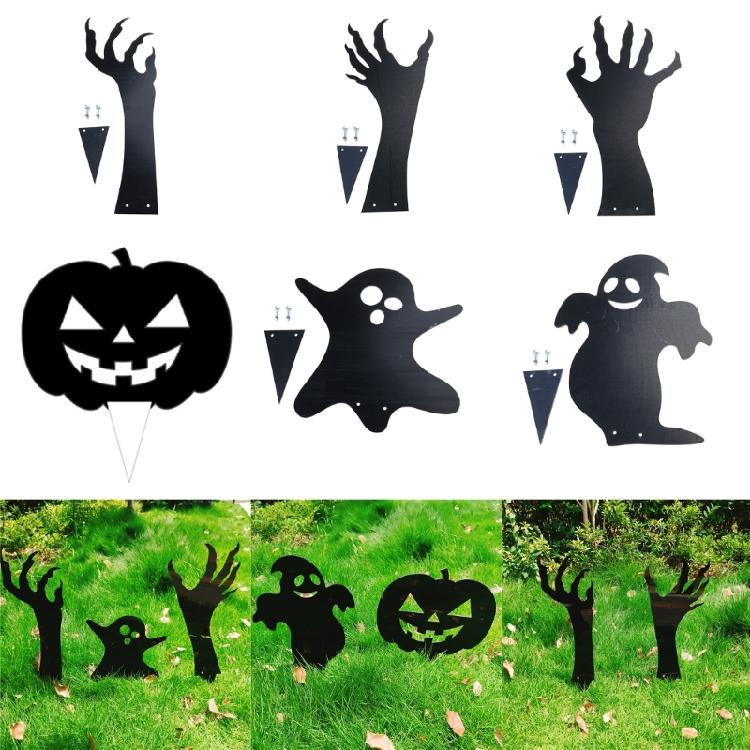 Halloween Black Figure Scary Statue Yard Signs Home Party Decoration