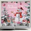 Christmas Tree Snowman Pattern Tapestry Bedroom Living Room Home Christmas Decoration