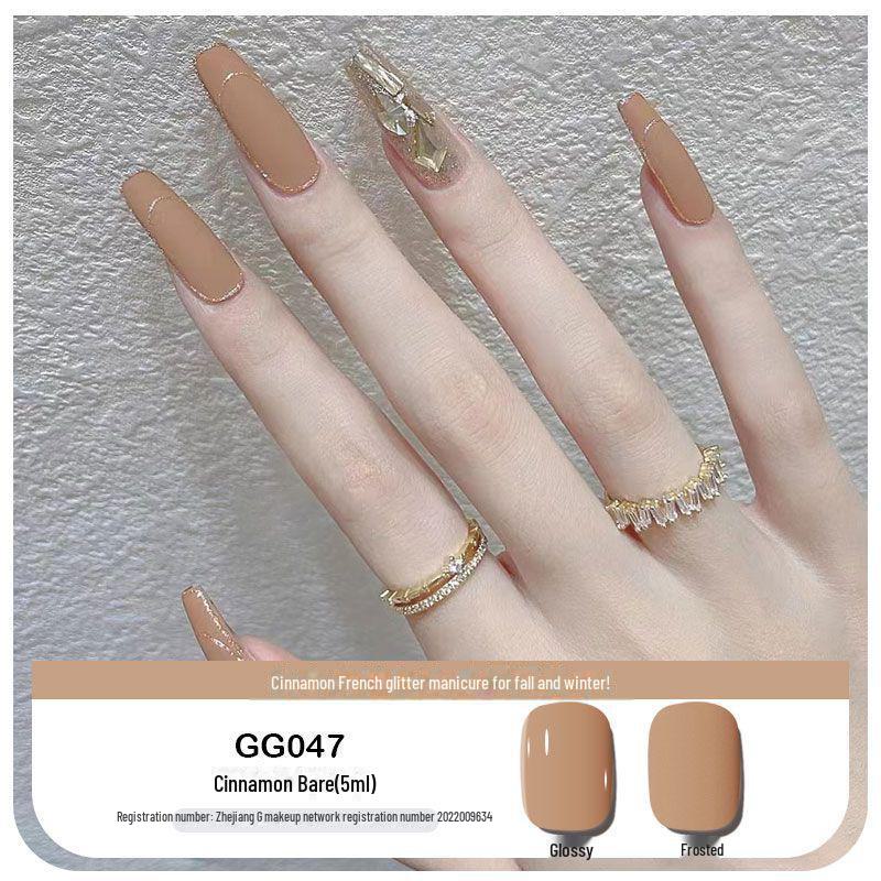 Platinum Haifei Nude Ice Gel Nail Polish - Trendy Transparent Nude from Xiaohongshu