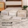 Cotton & Linen Foldable Storage Box with Window for Clothes