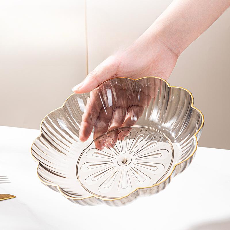 Small Fruit PlateSnack and Melon Seed Plate Home Living Room Coffee Table Durable and Transparent Fruit Plate