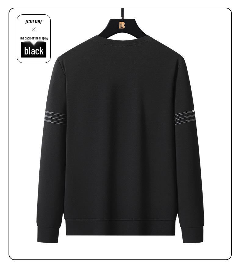 Men's Air Cotton Plus Size Long Sleeve Round Neck Hoodie for Spring and Autumn Casual Running Sportswear
