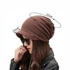 Warm Winter Hat And Scarf Dual Purpose, Fashionable Soft Beanie Hat With Brim Knitted Hat, Women'S Pullover Hat Cap