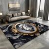 European Style Carpet for Living Room Black Marble Decor Sofa Area Large Rugs Hotel Hall Floor Mats Home Modern Decoration Rugs