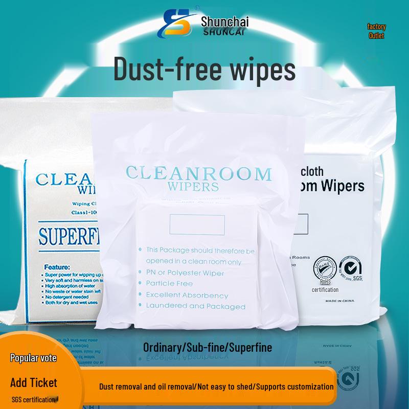 9x9 Inch Ultra-Fine Fiber Dust-Free Cloth - Industrial Wiping, Lens, Screen & Nozzle Cleaning 6x6 (14x14) cm