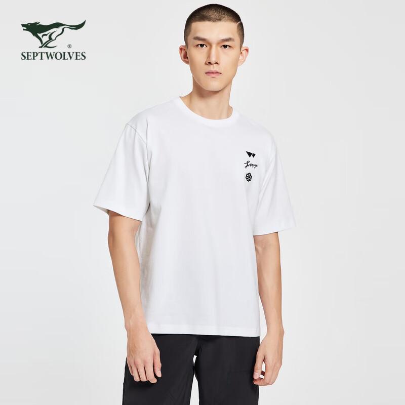 

Мужская футболка SEPTWOLVES из чистого хлопка с коротким рукавом 2XL 185