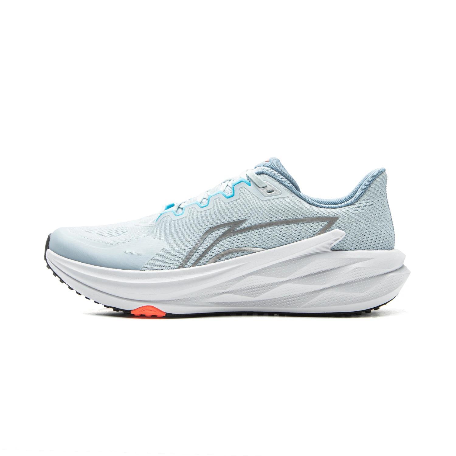 

Li Ning Sports Comfortable Polyester Low Top Running Shoes Men sneaker Cyan-Gray-Blue ARBV011-5 41