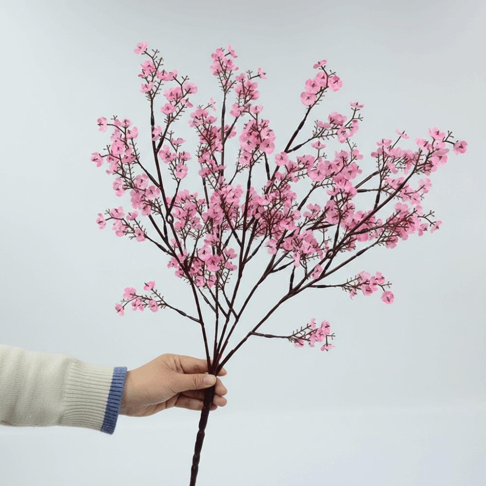 New Year Silk Petals Artificial Flowers Long Stems Branch Design Fake Flowers Multicolor Flower Bouquets Wedding Decoration