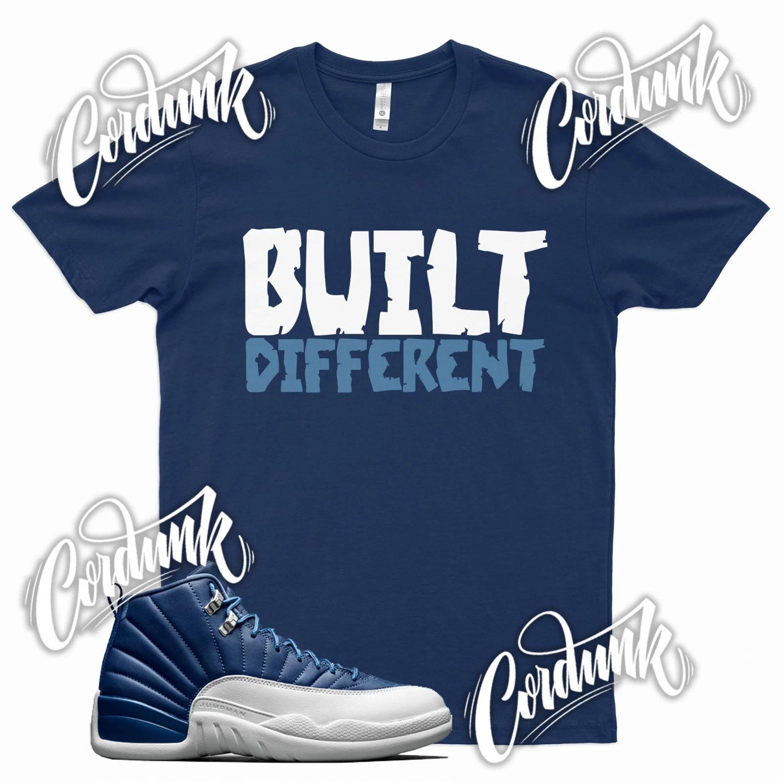Indigo BUILT DIFFERENT T Shirt for J1 12 Indigo Legend Obsidian Blue Flint 3XL