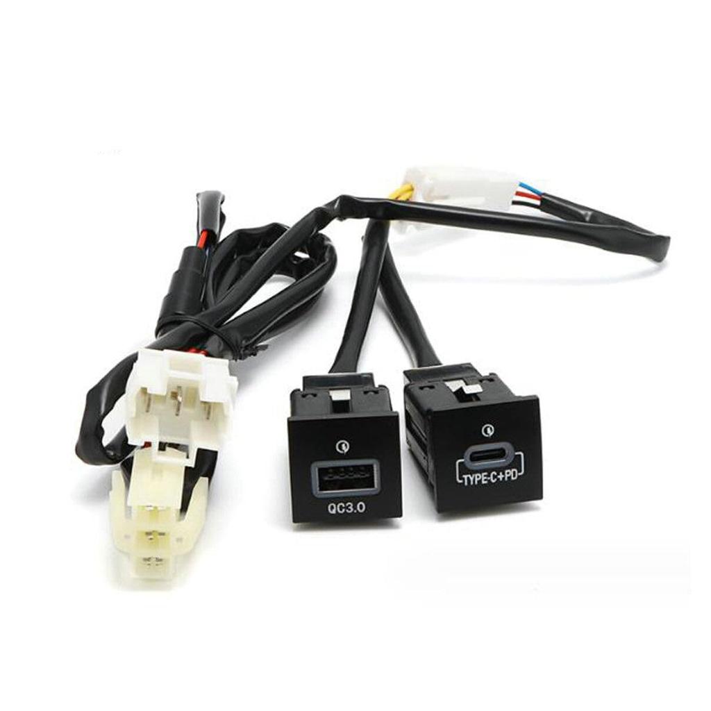 USB QC3.0 Charger+PD for VW Jetta MK6 2010-2014 and Golf GTI R-Line 2006-2013 MK5