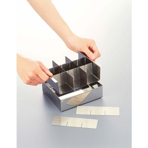 KAI Japanese Sweets Utensils Silver Approx. Width 17 X Depth 14 X Height 5cm Agar Frozen Confectionery Sink with Cover Made In Japan Dishwasher Safe 4