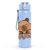 1PC Copy Bear Cute Cartoon Bear Print 750ml Color Plastic Sports Water Bottle Leakproof Flip Straw Lid Suitable for Sports Office Home Use