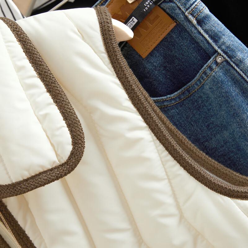 Damska dzianinowa kamizelka w stylu retro z klapami i blokami kolorów