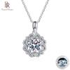 Collier Moissanite en argent Sterling S925, 1 Carat, pendentif couleur VVS D, 8 cœurs et 8 flèches, bijoux fins de rencontre pour femmes