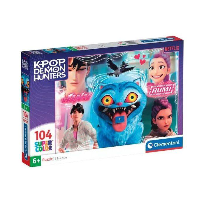 Clementoni - K-Pop Demon Hunters - Puzzels 104 Stukjes - Kinderpuzzel - Vanaf 6 jaar - Juni - Rumi - Netflix