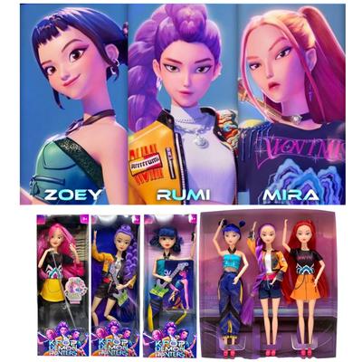 Nová 3ks/Sada Kpop Lovci démonů Figurka Hračka Kreslená Rumi/Mira/Zoey Akční figurka PVC Stolní dekorace Model Panenka Hračka Dárky pro fanoušky