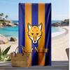 Leicester City Personalisiertes Bedrucktes Strandtuch Fußballlogo Unterstützung Benutzerdefinierter Name Text Absorptionsfähiges Handtuch für Sport Reisen Besonderes Geschenk