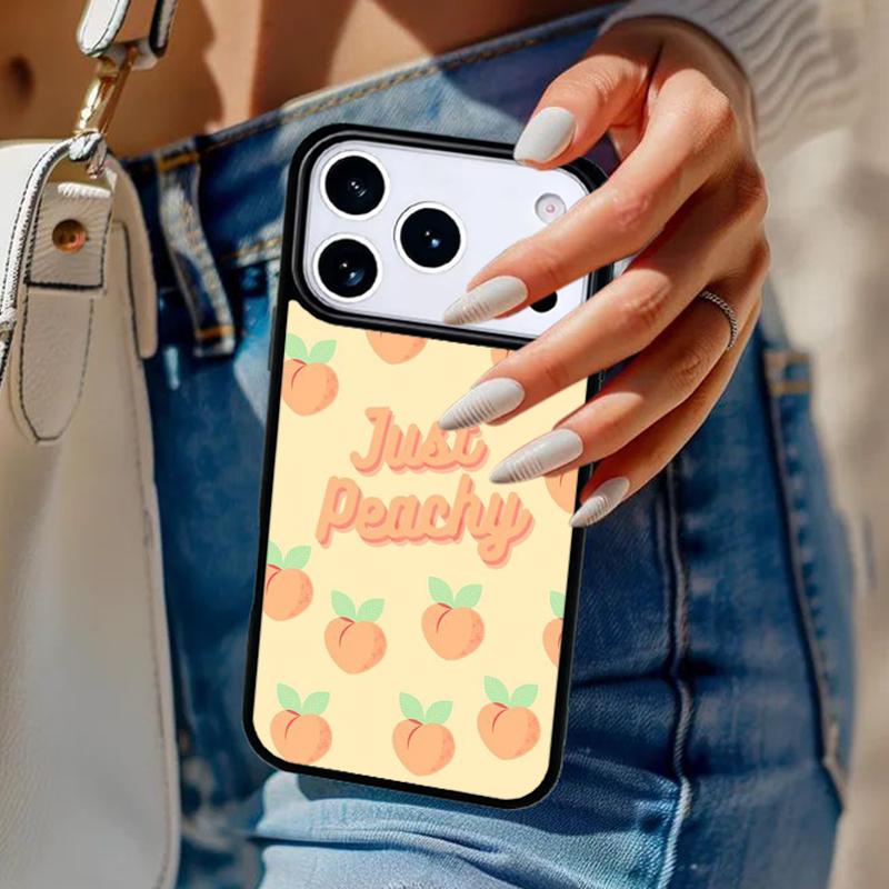 Peaches Aesthetic Phone Case For iPhone 17 Air 14 15 13 12 Max Cover For Apple 16e 11 Pro Max Plus Coque