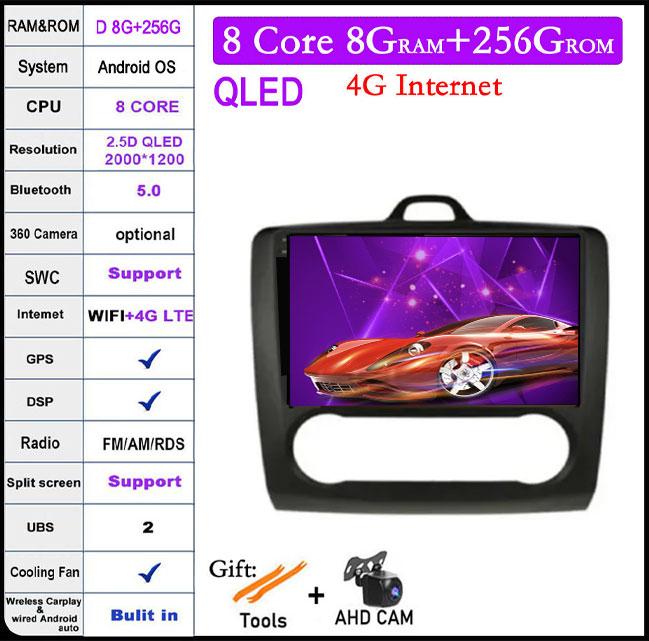 9 Inch For Ford Focus 2 3 MK2 MK3 2004-2011 DSP Android 14 Car Radio Multimedia Video Player Navigation Stereo GPS