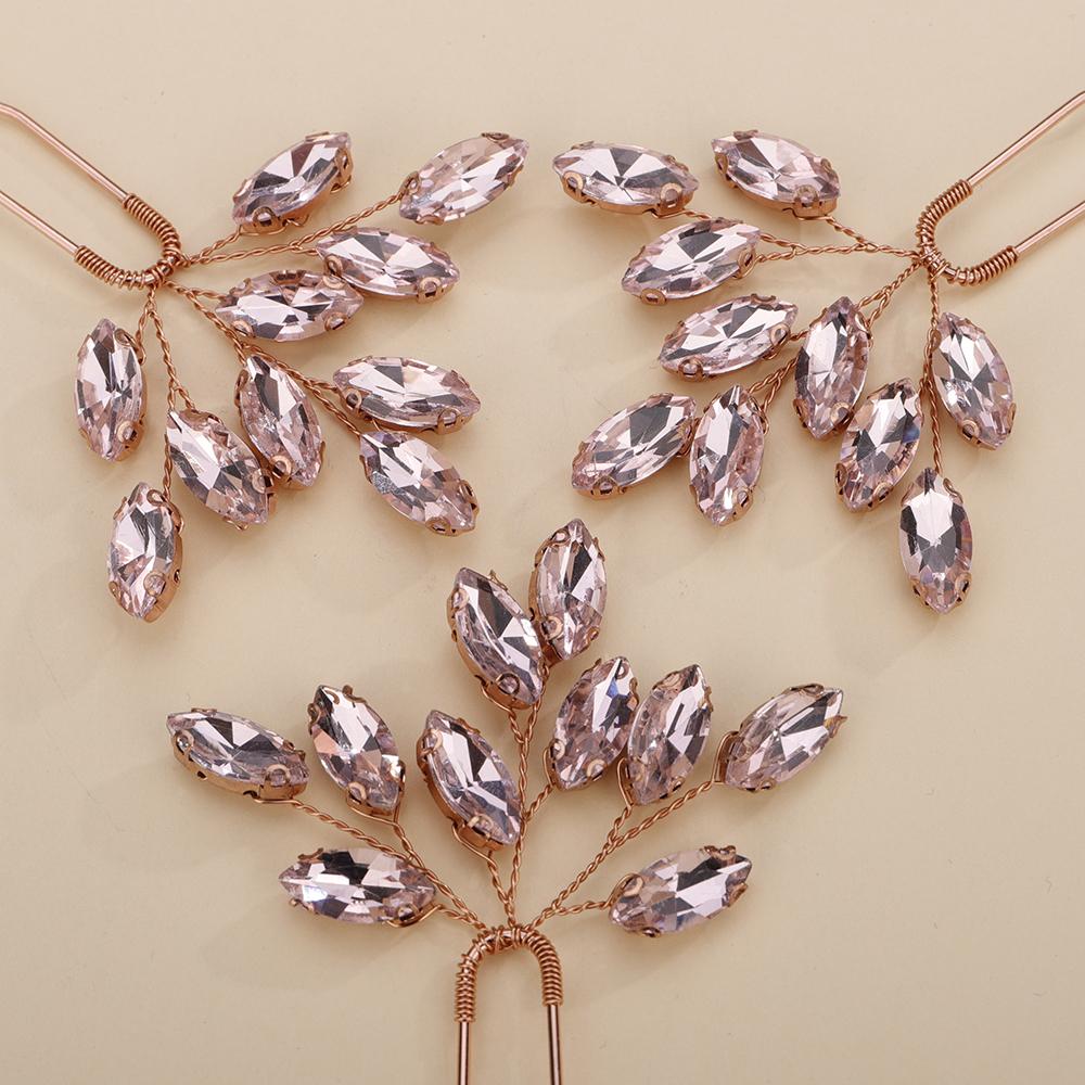 

13 цветов Модные стразы Свадебные заколки для волос 3 шт. Головной убор для свадебных аксессуаров для волос Ручная работа Винтажные тиары для вечеринок Головной убор