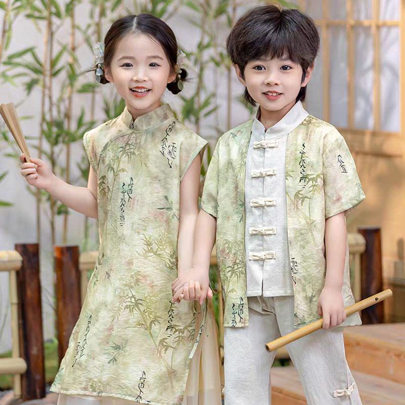 2026 Kids Hanfu: Chinese Style Summer Costume for Boys & Girls, Ideal for June 1st Performances