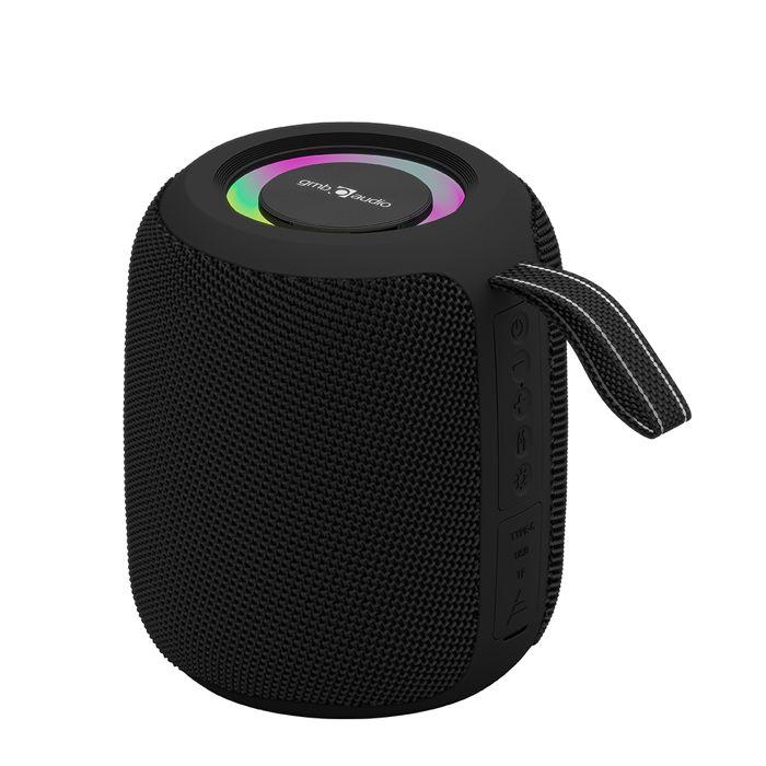 Gembird Enceinte Bluetooth Portable à LED RGB - Haut-parleur sans fil avec lumières RGB, Support MicroSD & USB, Appels mains libres,