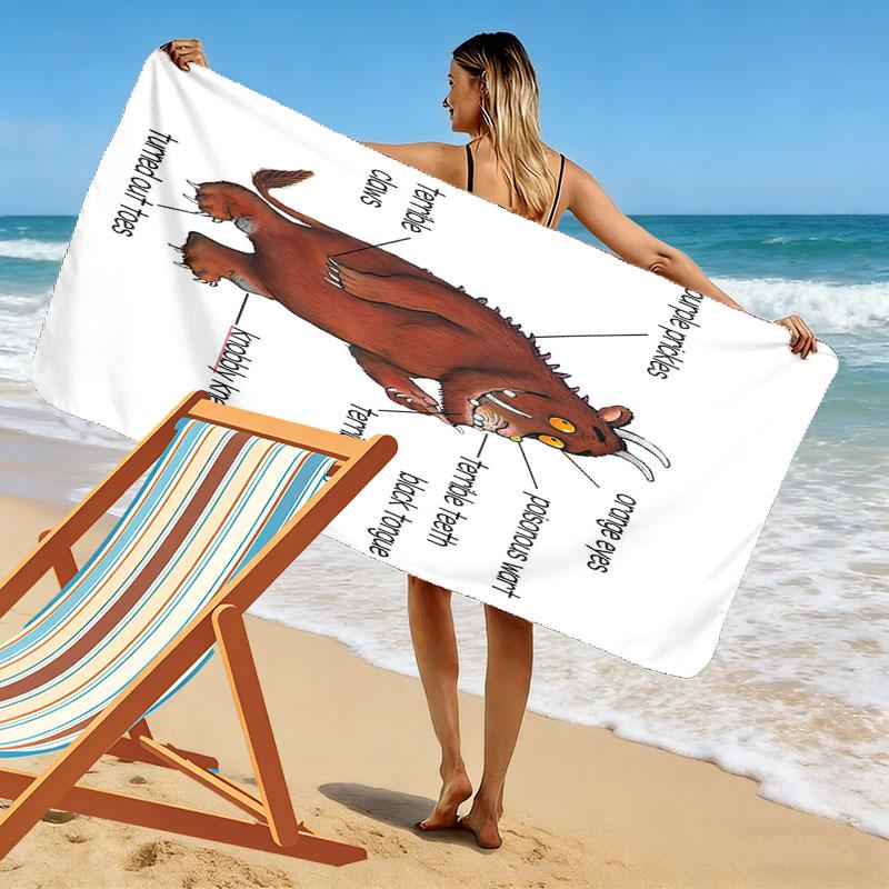 The Gruffalo poster Beach Towel, Large Soft Quick Dry Towel for Beach Camping Swimming