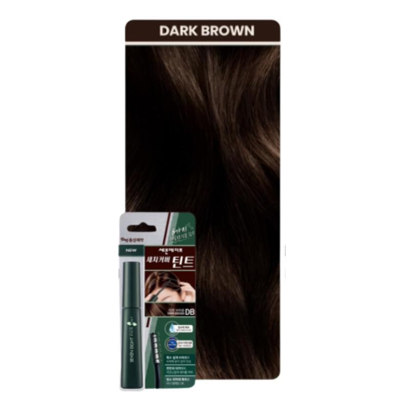 Dongsung Seven Eight Gray Hair Cover Tint 15ml Hair Mascara Quick Hairline Touch-Up (Dark Brown / Light Brown / Natural Black) Dark Brown