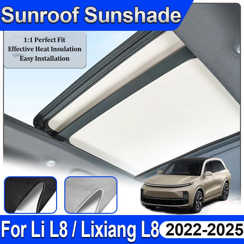 For Lixiang L8 Li L8 Accessories X02 MK1 2022~2025 Car Sunshade Electrostatic Adsorption Sunroof Anti UV Sun Visor Body Stickers