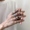 Cool Retro Width Zinc Zinc Alloy Male Hip-hop Men Finger Ring Punk Style Korean Style Ring Irregular Ring