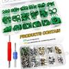 Car A/C Repair Kit, 270PCS O-Ring Set + 102PCS Car Air Conditioner Valve Core Kit With Double Head Tall Tool, A/C R12 R134A Refrigeration Tire Valve