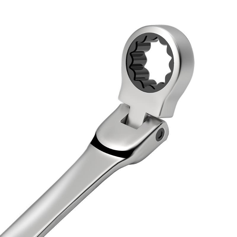 1Pcs Universal 72 Tooth Ratchet Wrench Dual Purpose Adjustable Head Opening Plum Blossom Saves Effort Quick Wrench