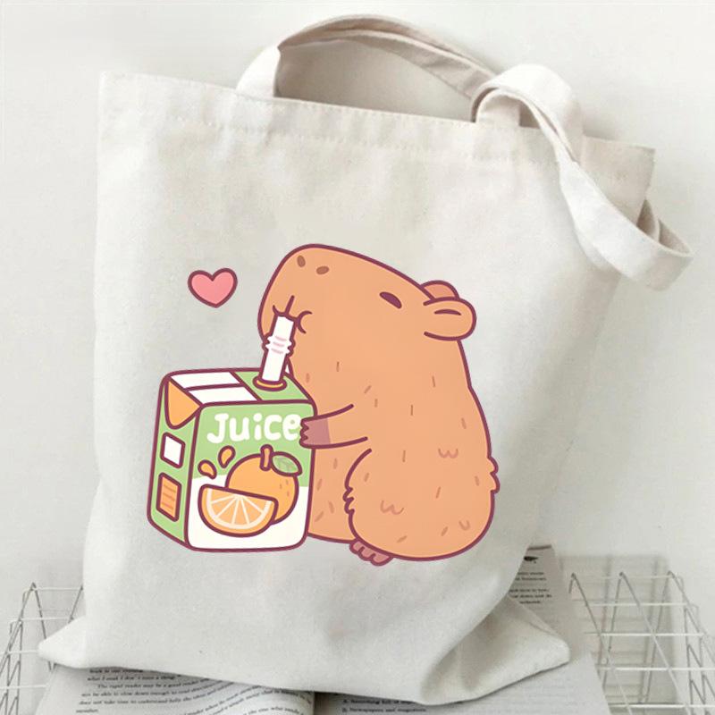 Kreativer Capybara Schulterrucksack Studententasche mit großer Kapazität Umhängetasche Lässige Handtasche