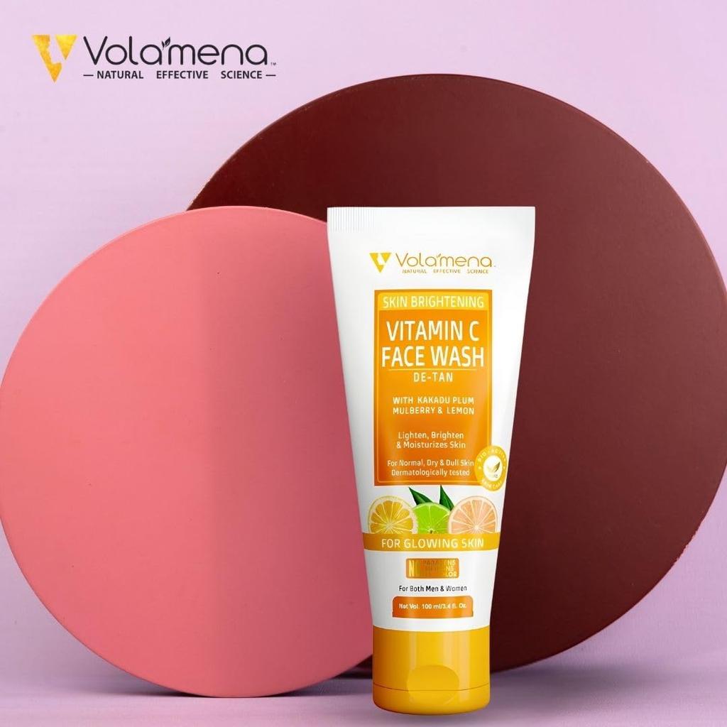Volamena Vitamin C Face Wash| With Orange & Vitamin C | For Glowing Skin | Face Wash For Women & Men100 Ml