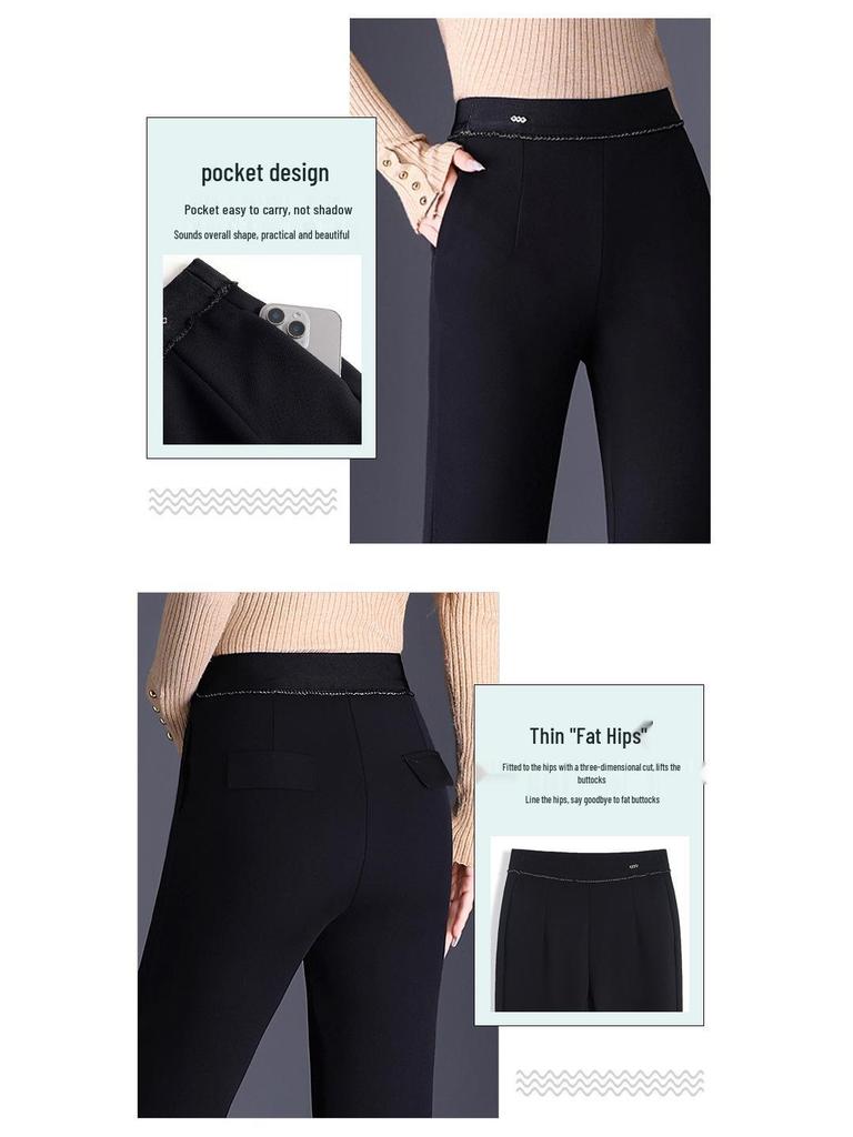 Women's Plus Size High Waist Fishtail Flare Pants - Slimming Autumn/Winter 2025 Trend