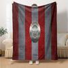 Brent-ford Football Club Crest Flannel Blanket, Soft Polyester, Modern Design, All-Season for Camping, Travel, Gifts for Holidays or Birthdays