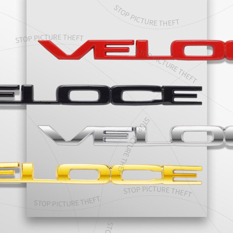 1 pièce Badge Emblème Métal 3D VELOCE TI pour Flanc de Carrosserie Pare-chocs Arrière Coffre Autocollant pour Alfa Romeo Giulietta Giulia Stelvio