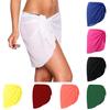 Bikini Cover Up Solid Color Wave Edge Sexy All Match Quick Dry Swimsuit Wrap for Beach