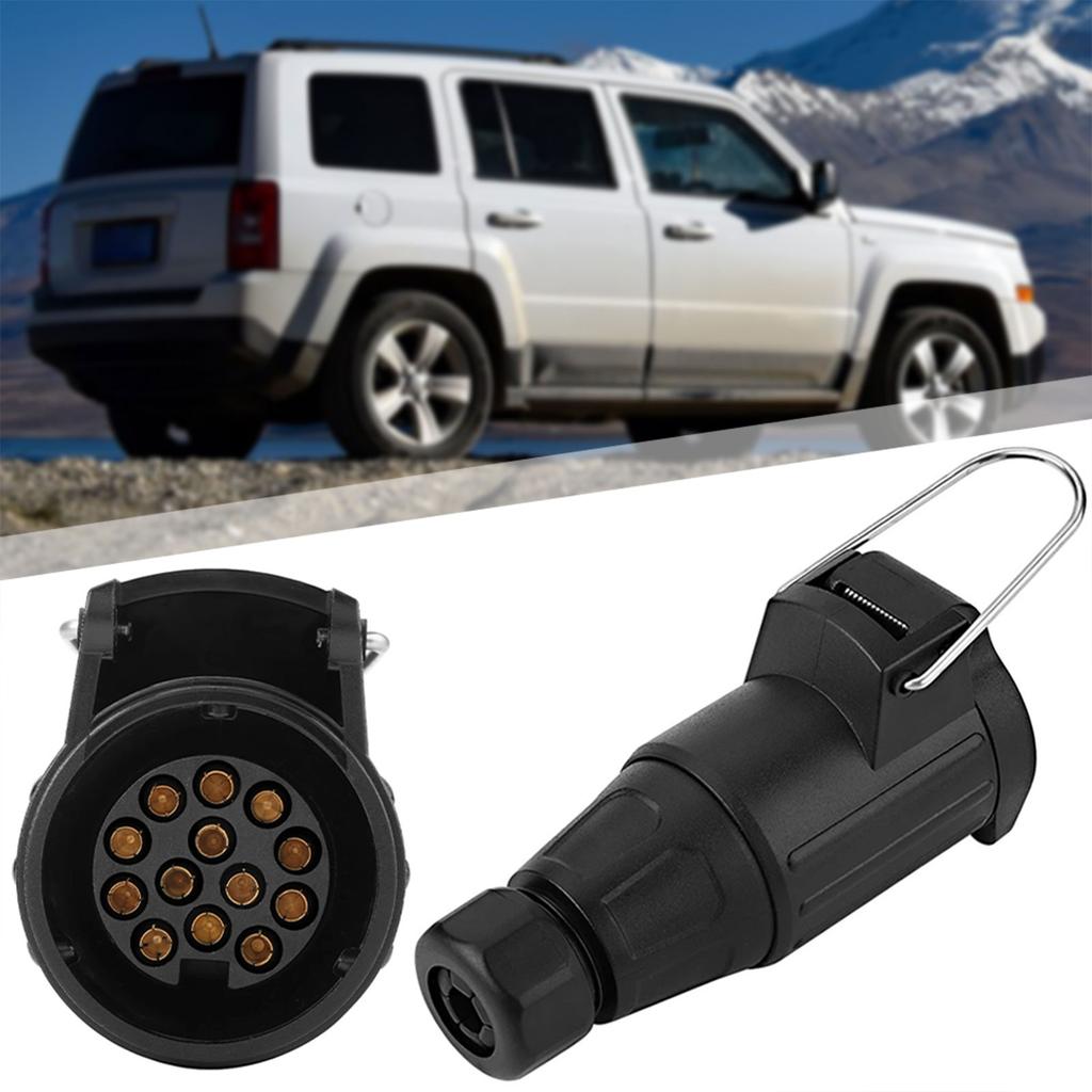 13 Pin Plastic Trailer Plug Socket Universal Tow Bar Trailer Socket For Car Truck RV